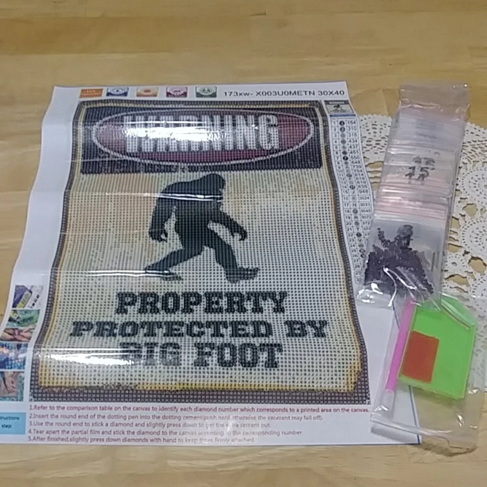 Bigfoot Diamond Painting Kit, new item